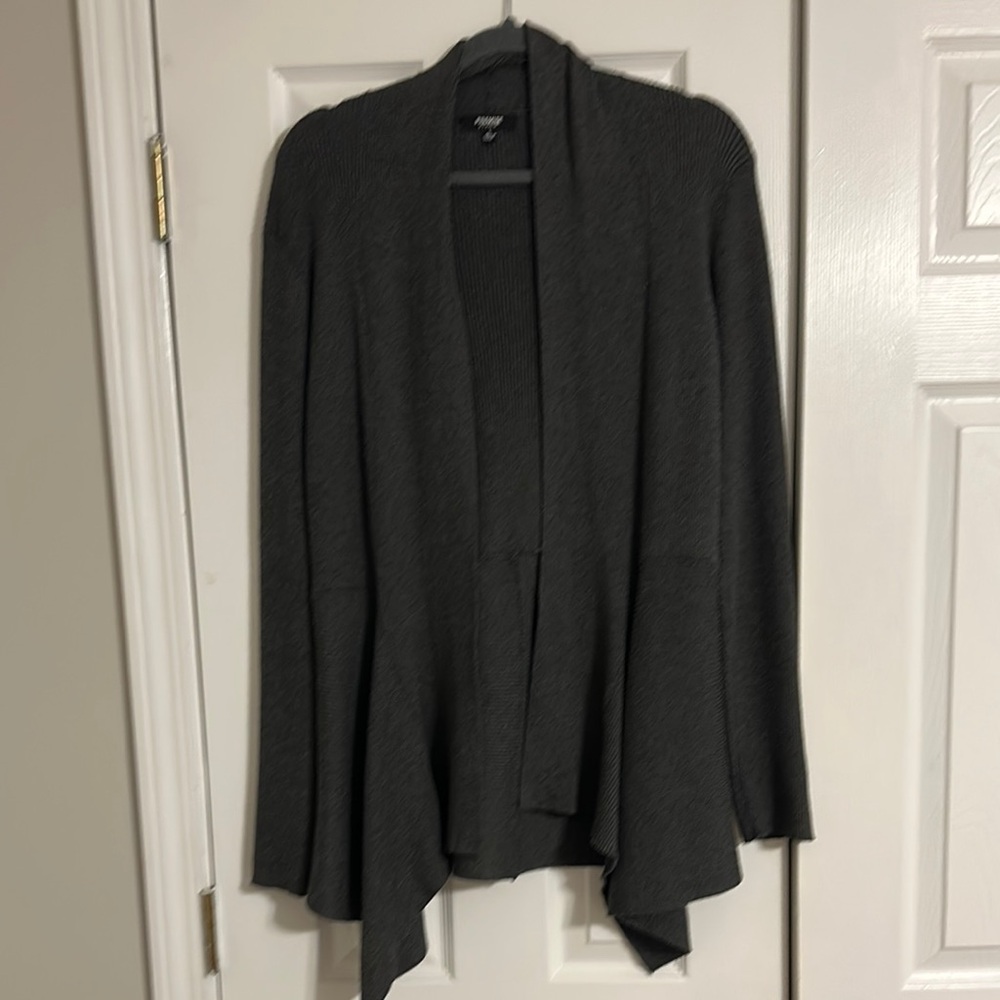 Cozy Black Open-Front Sweater